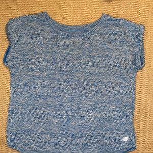Spalding Workout top Blue/Wht/Gray texture print M
